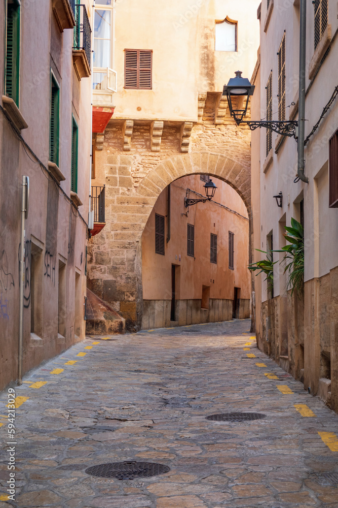 Fototapeta premium street in the old town of Palma de Mallorca,