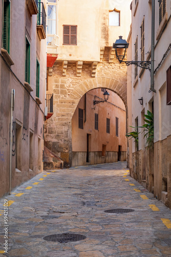 street in the old town of Palma de Mallorca 