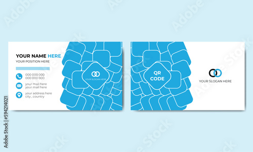 double sided modern and creative business card vector design template .