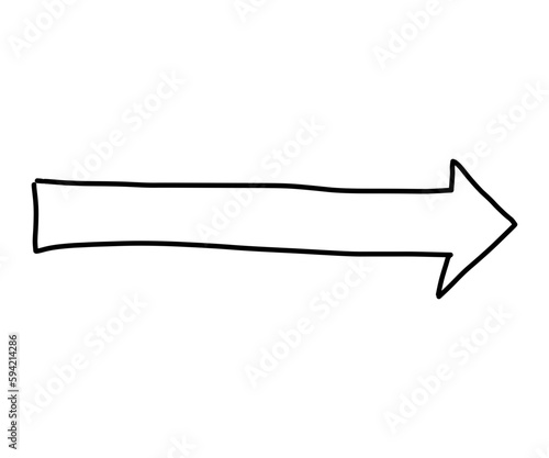 Dünner Pfeil als einfache Vektor-Illustration bzw Icon
