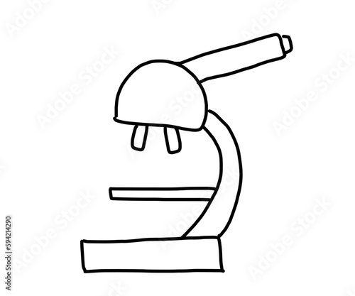 Mikroskop in einfacher Darstellung als Icon