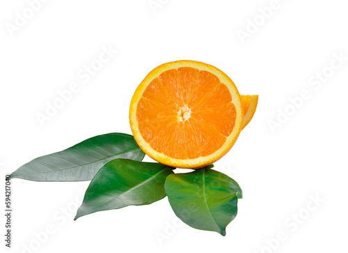 Fresh  orange  on   transparent png