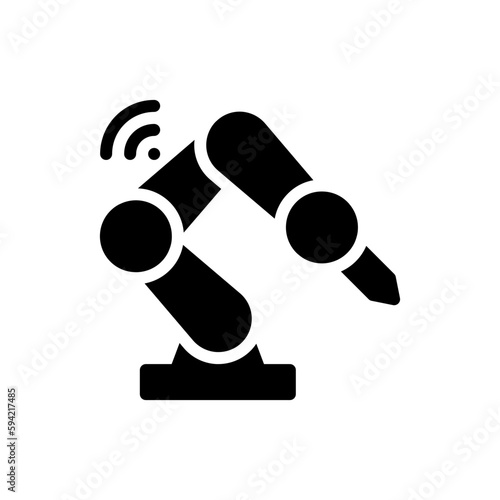 industrial robot glyph icon