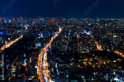 Fototapeta Naklejka Na Ścianę i Meble -  大阪市の夜景