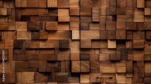 Wooden blocks  wallpaper  Generative AI