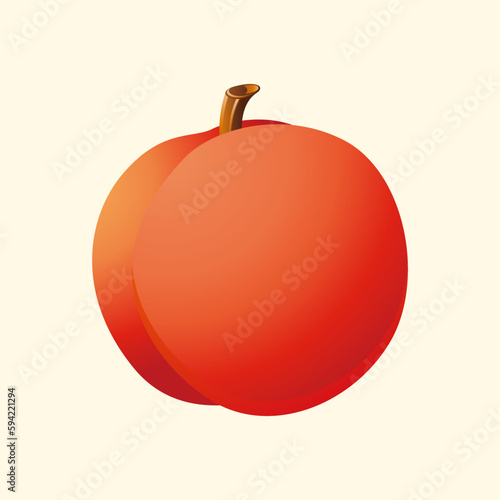 Red apple vector illustration cartoon