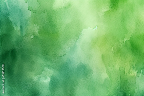 Green watercolor abstract background © Budi