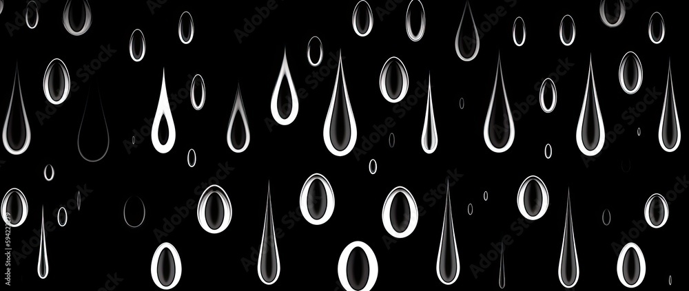 Dark wallpaper with water drops on a black background. Generative AI Dark wallpaper with water drops on a black background. Generative AI