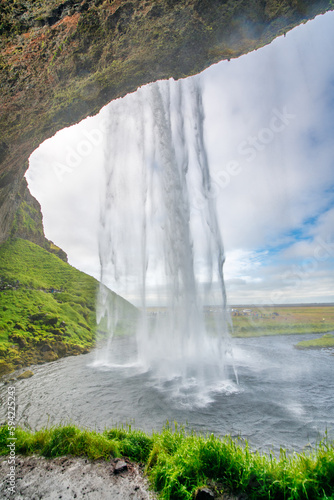 Seljalandfoss waterfalls in summer season  Iceland