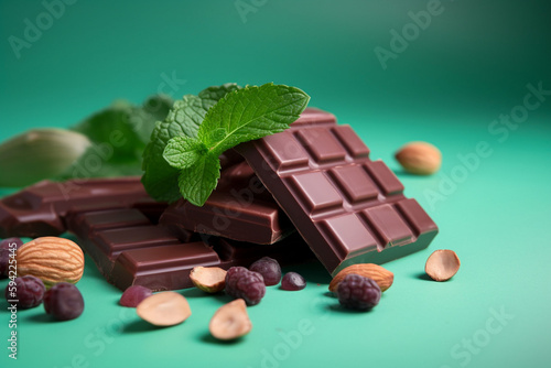 Tasty chocolade, super photo realistic background. Generative ai illustration