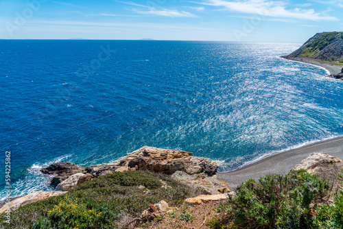 Coastline of Elba island in springtime