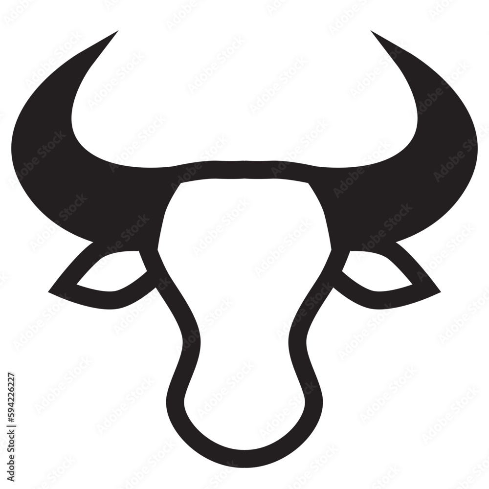 Carabao Head Icon Stock Vector Adobe Stock