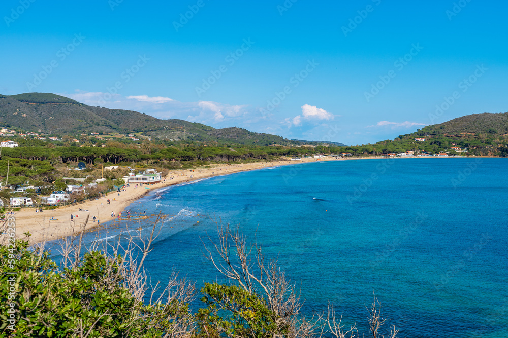 Coastline of Elba island in springtime