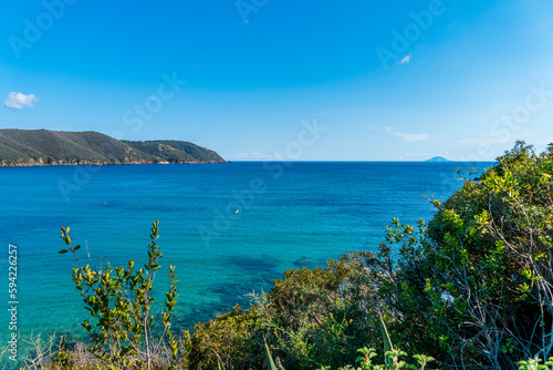 Coastline of Elba island in springtime