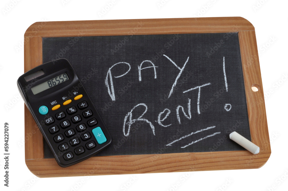 Foto Stock Ardoise d'école sur laquelle est écrit en anglais avec une