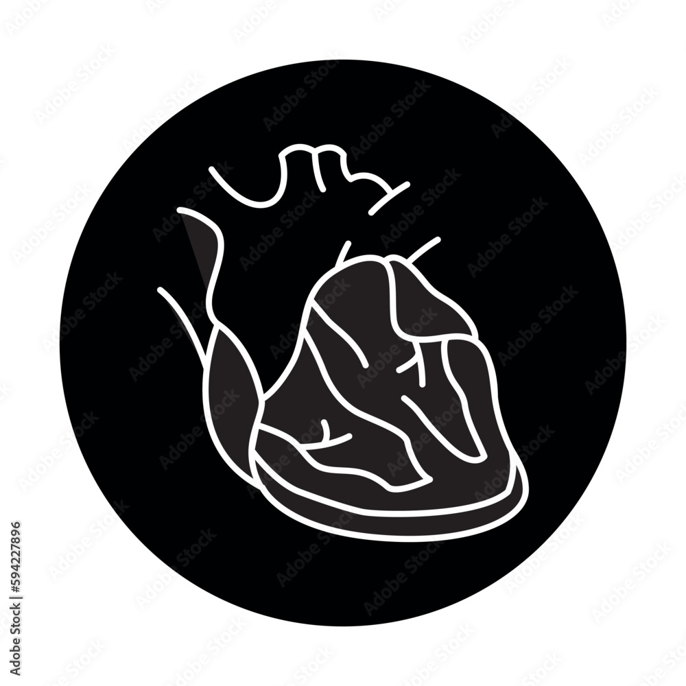 Myocarditis color line icon. Human diseases. Myocarditis color line icon. Human diseases.