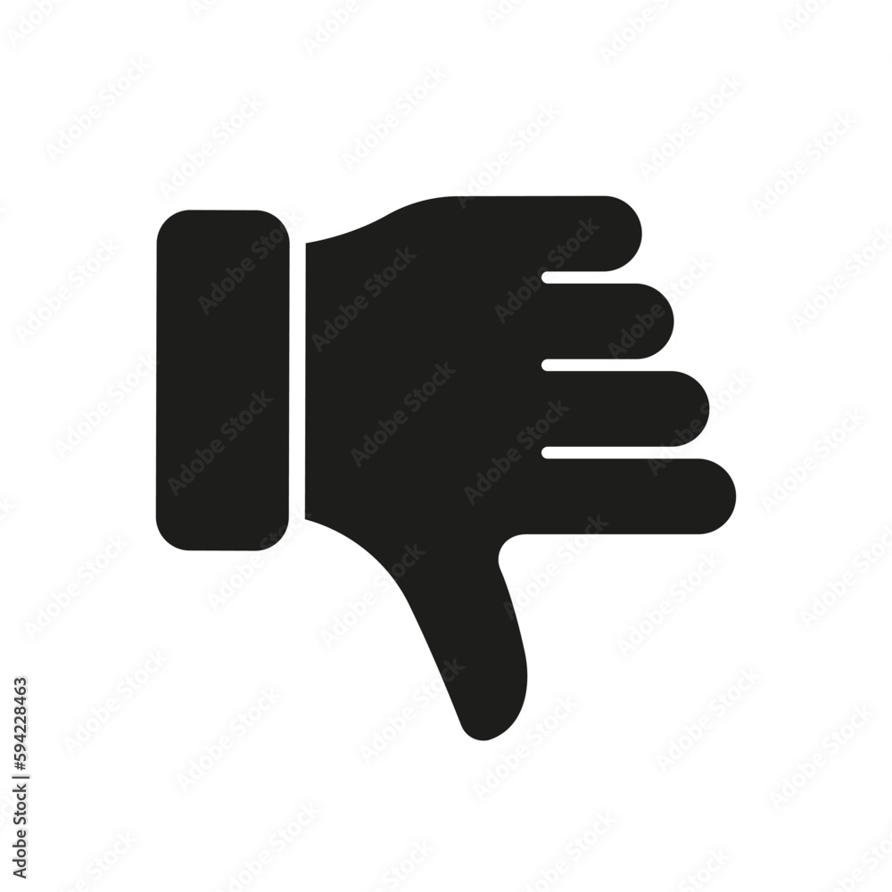 Dislike Gesture in Social Media Glyph Pictogram. Thumb Down, Finger Down Silhouette Icon. Disapprove, Rejection Symbol. Negative Evaluation Solid Sign. Isolated Vector Illustration Dislike Gesture in Social Media Glyph Pictogram. Thumb Down, Finger Down Silhouette Icon. Disapprove, Rejection Symbol. Negative Evaluation Solid Sign. Isolated Vector Illustration