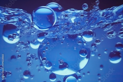 Liquid bubbles. Sparkling water. Generative AI