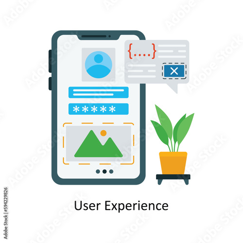 User Experience Vector Flat Icons. Simple stock illustration stock 