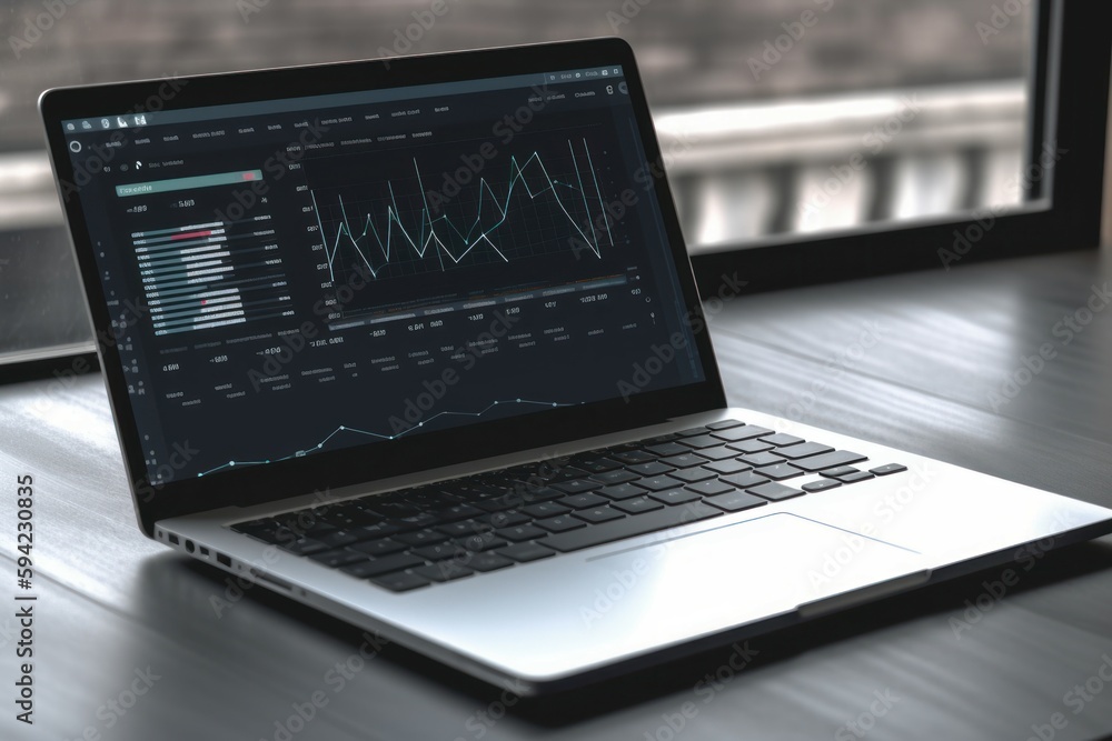 Laptop screen data. Generate Ai Laptop screen data. Generate Ai