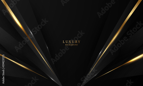 Abstract modern design black background with luxury golden elements vector illustration.