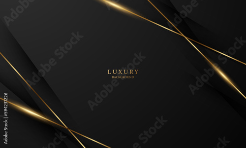Abstract modern design black background with luxury golden elements vector illustration.