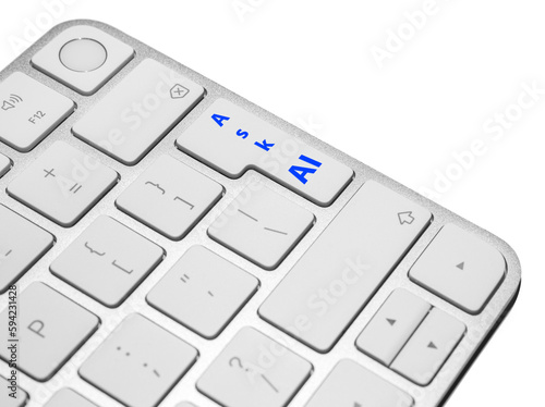 Keyboard with key Artificial Intelligence AI