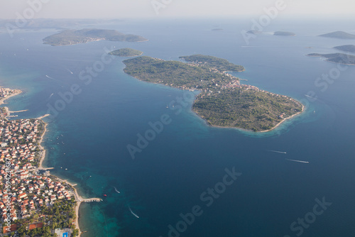 aerial view of the Croatia coastline
