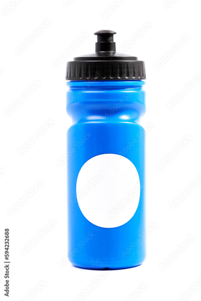 Blue water bottle isolated on white background Blue water bottle isolated on white background