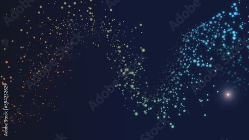 Abstract particle techy wave. abstract background with lines wave illustration.
