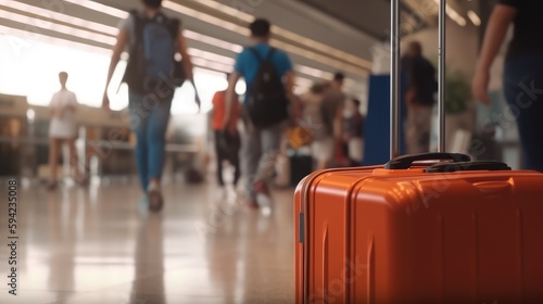 Airport station sending and receiving passengers and luggage