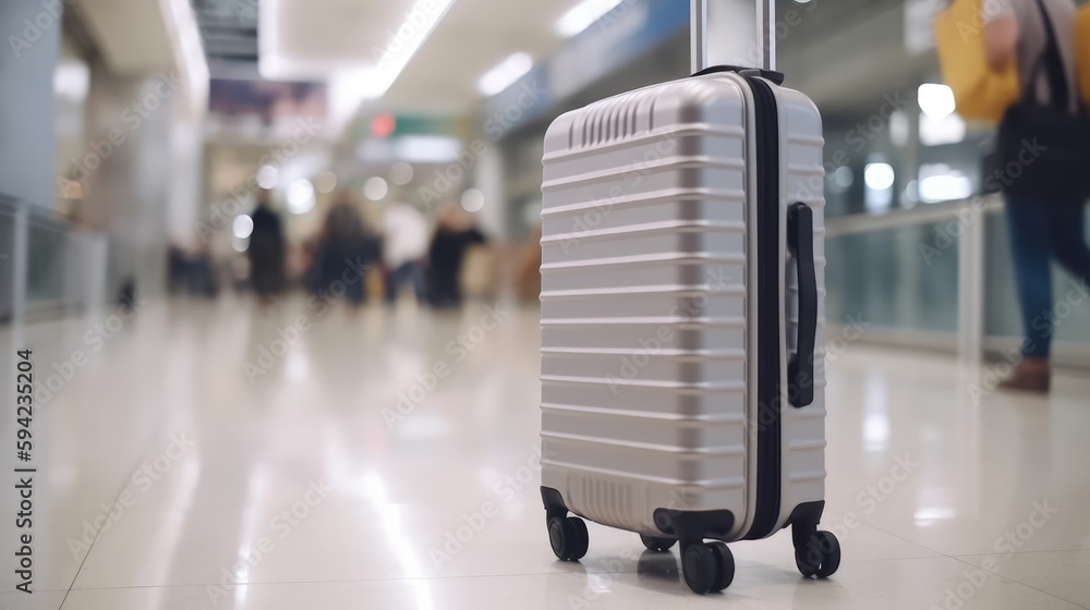 Airport station sending and receiving passengers and luggage Stock