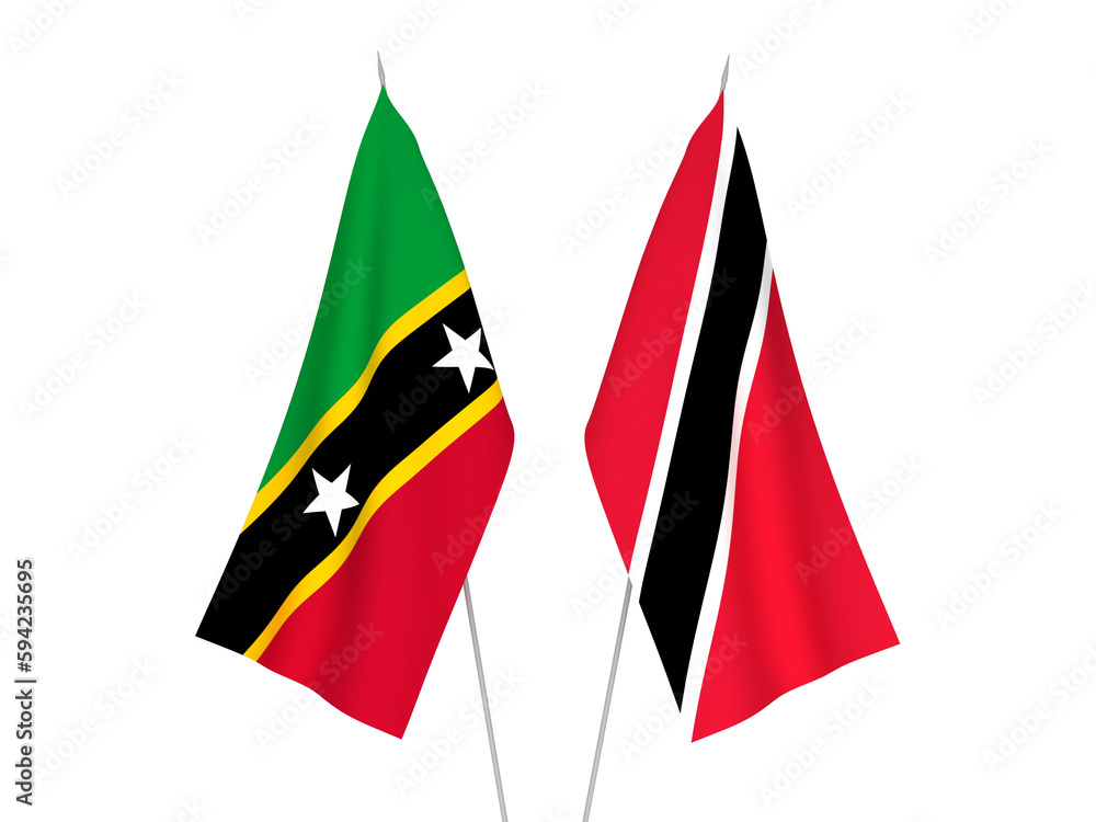 Republic of Trinidad and Tobago and Federation of Saint Christopher and Nevis flags