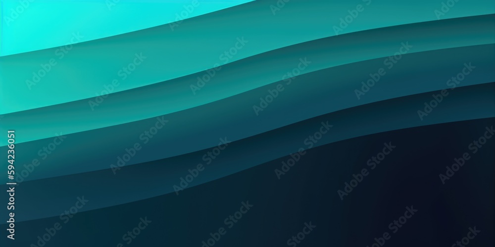 Teal and blue gradient background with copy space, banner design created with generative AI technology Teal and blue gradient background with copy space, banner design created with generative AI technology