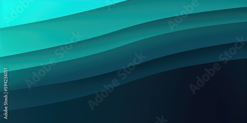 Teal and blue gradient background with copy space  banner design created with generative AI technology