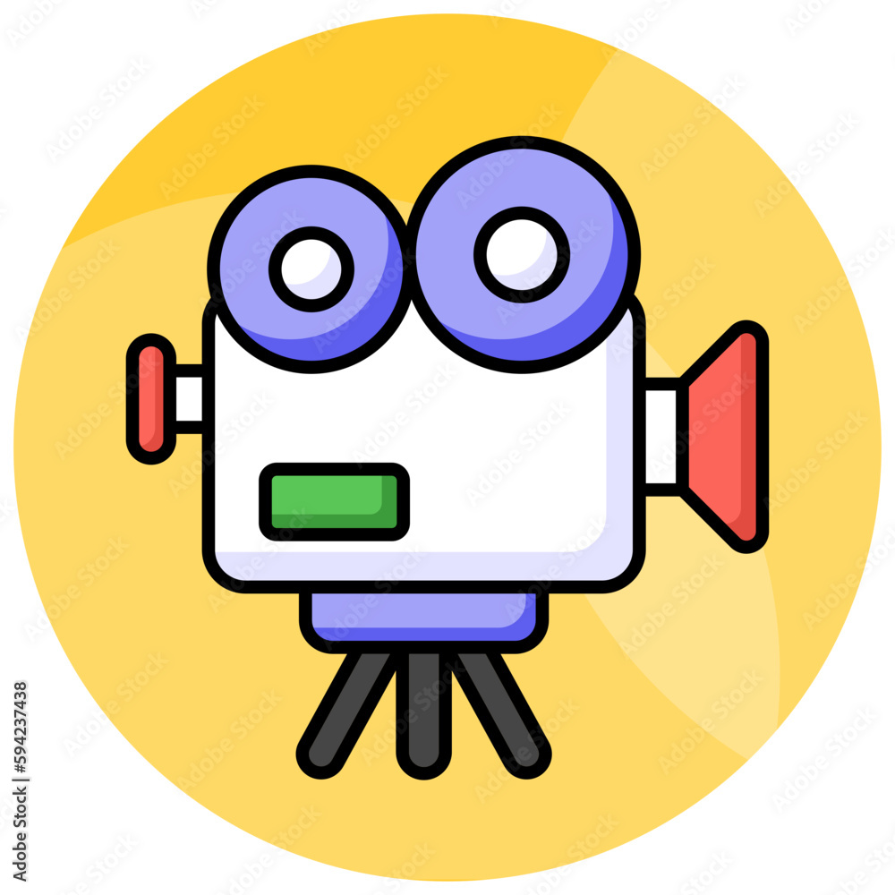 Retro film camera vector design in trendy style, professional video camera design Retro film camera vector design in trendy style, professional video camera design