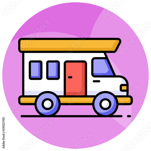 Grab this amazing vector of bus in modern style, Efficient and convenient transportation