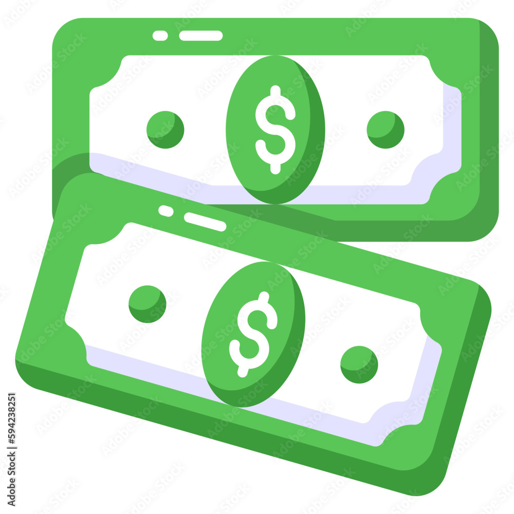An icon of paper currency in modern style, well designed vector of banknotes An icon of paper currency in modern style, well designed vector of banknotes