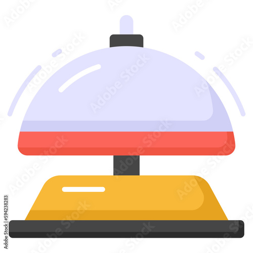 Check this beautiful design hotel bell icon in trendy style, editable vector
