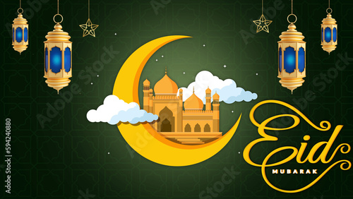 Eid Mubarak 2023 wishing card in High Quality 