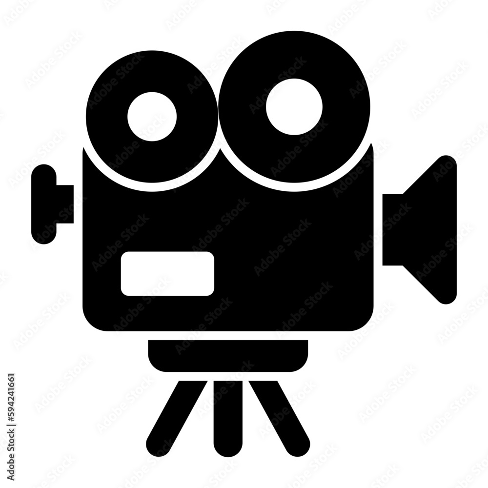 Retro film camera vector design in trendy style, professional video camera design Retro film camera vector design in trendy style, professional video camera design