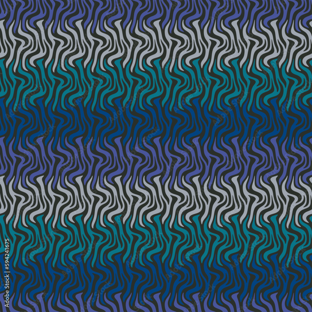 Multicolor Ethnic Ripples Pattern Multicolor Ethnic Ripples Pattern
