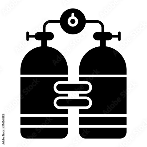 Download this premium icon of scuba tank, equipment used for breathing underwater during scuba diving