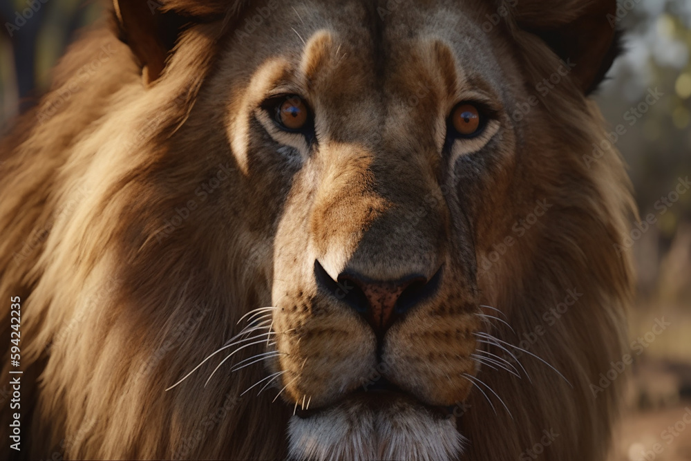 Fototapeta premium close up of a lion