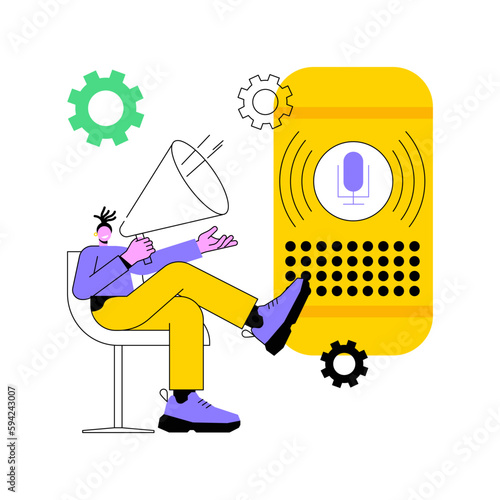 Voice control abstract concept vector illustration.