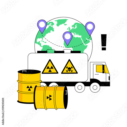 Transport of dangerous goods abstract concept vector illustration.