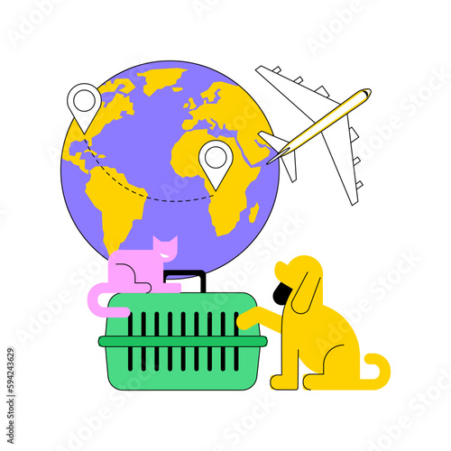 Transport of animals abstract concept vector illustration.