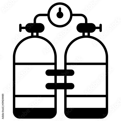 Download this premium icon of scuba tank, equipment used for breathing underwater during scuba diving