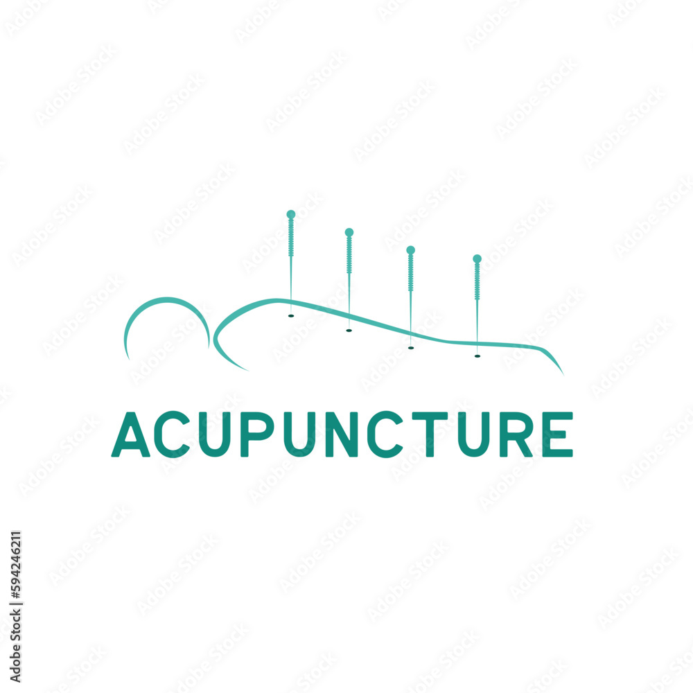 Acupuncture therapy logo with text space for your slogan tagline, vector illustration Acupuncture therapy logo with text space for your slogan tagline, vector illustration