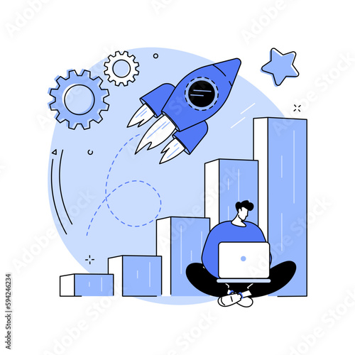 Boost in traffic abstract concept vector illustration.